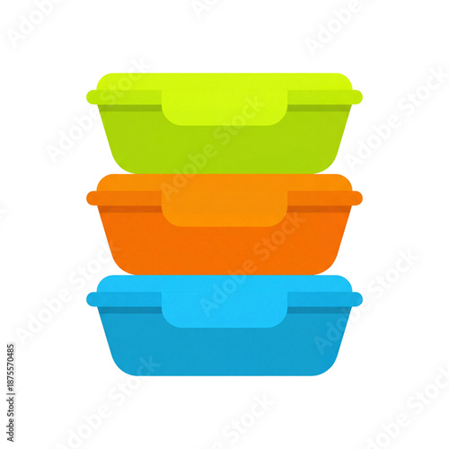 Meal Prep Containers Vector Illustration