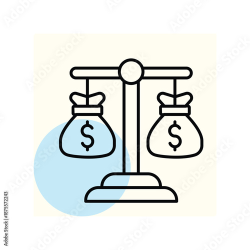 Financial Balance vector, pixel perfect, illustrator file 
