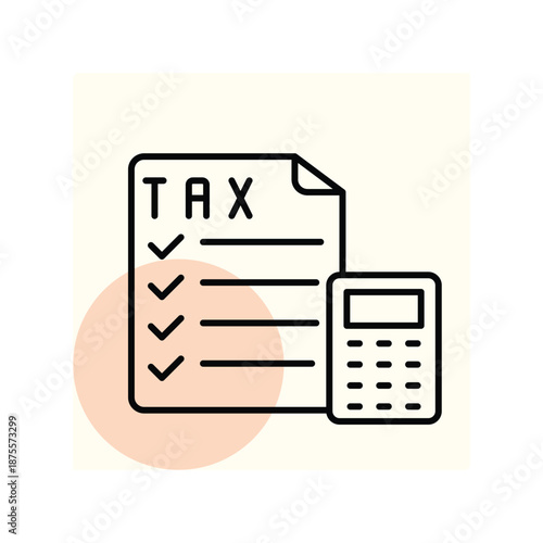 Tax Calculation vector, pixel perfect, illustrator file 
