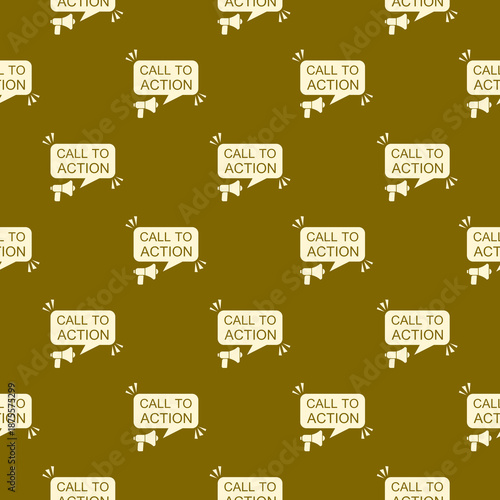 Call to action speech bubble seamless pattern isolated on color background