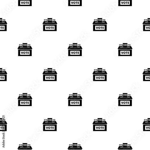 It`s time to vote seamless pattern isolated on white background