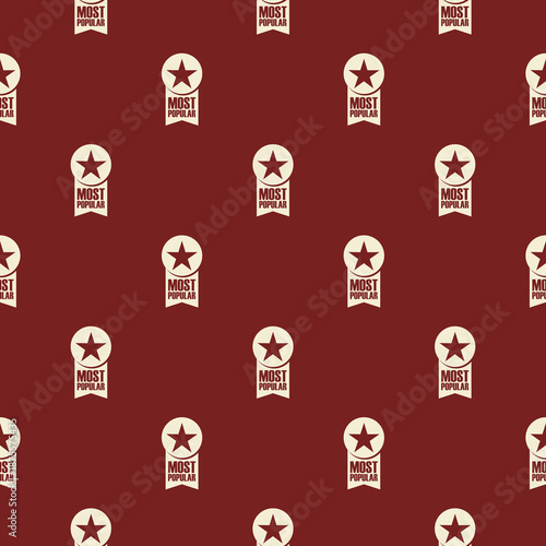 Most Popular Label seamless pattern isolated on color background