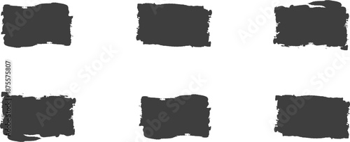 Paint Brush Stroke   paint gradient brush stroke one  black  paper Grunge badge brush, hand drawn black sticker