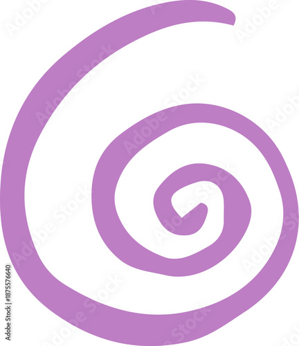 Hand Drawn Spiral Energy Symbol. Hand Drawn Yoga, Meditation and Wellness  Doodles Series