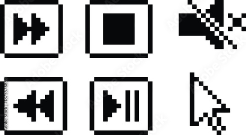 pixel vintage computer mouse cursors.