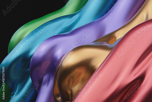 Abstract Vibrant Glowing Liquid Background