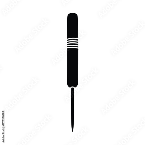 a black and white image of a screwdriver
