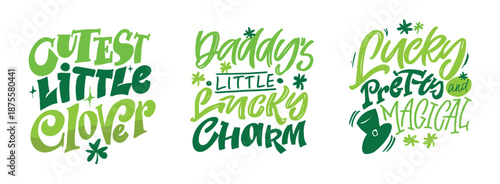 St.Patrick's Day - cute hand drawn lettering art. T-shirt design, mug print, bag print. Lucky sharm.
