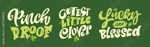 St.Patrick's Day - cute hand drawn lettering art. T-shirt design, mug print, bag print. Lucky sharm.