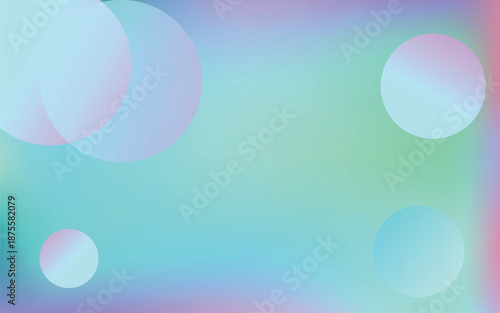 Modern Pastel Gradient Background with Floating Circles for Presentation