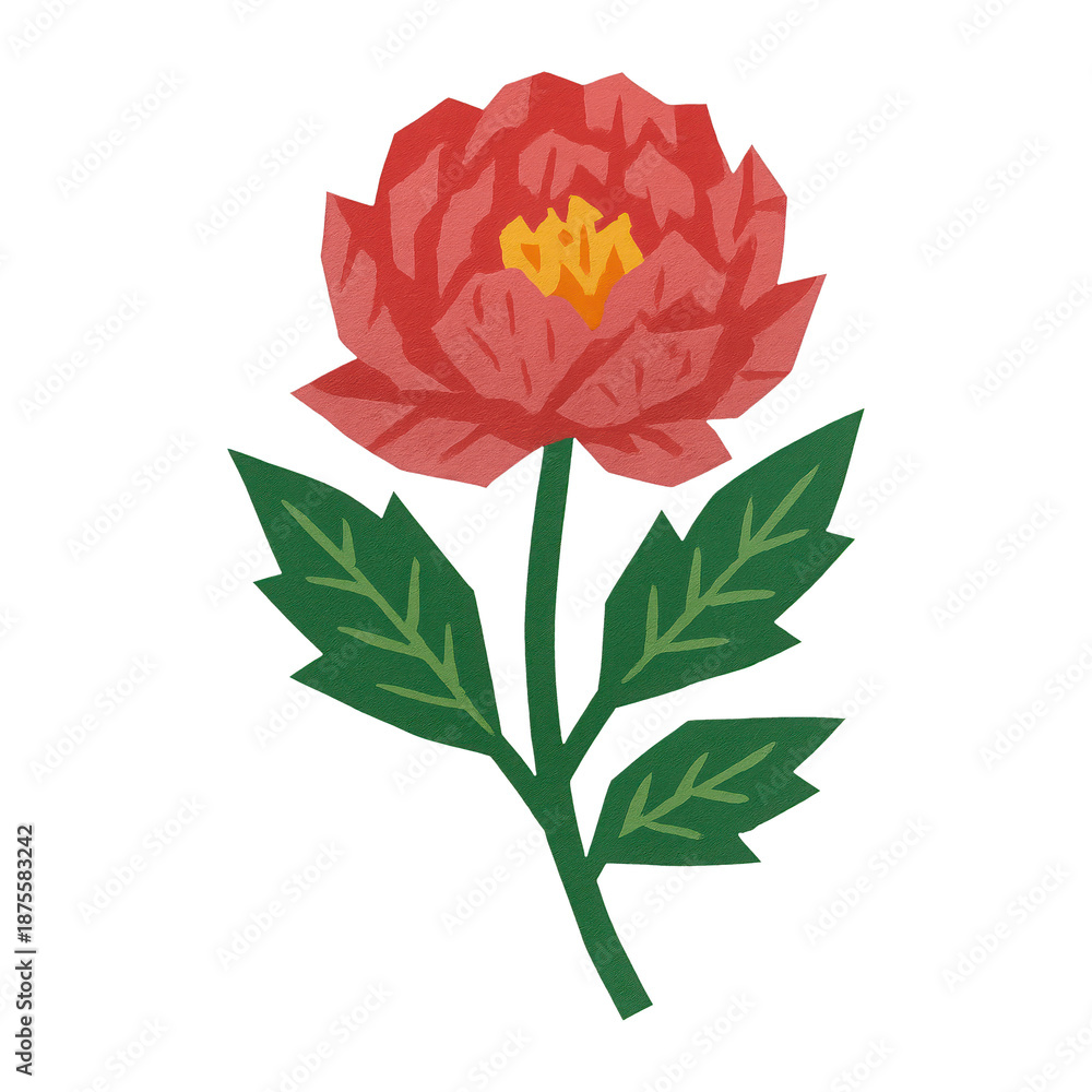 Fototapeta premium PNG Vibrant floral paper art