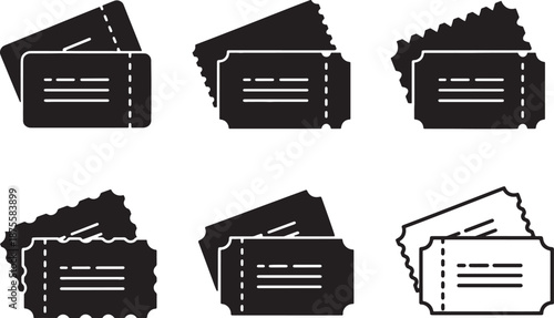 Set of six modern tablet devices with screens isolated on transparent background