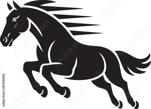 black horse vector illustration