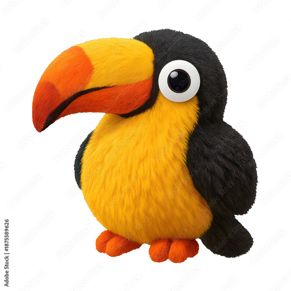 Fototapeta premium PNG Colorful toucan cartoon illustration.