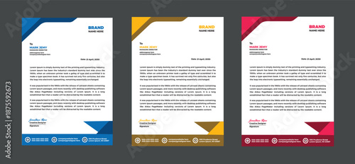 Professional Business Letterhead Templates with Colorful Designs and Customizable Layouts
