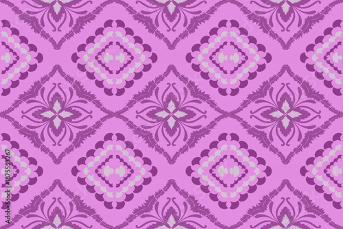 Seamless Ikat ethnic patterns, perfect for textile, fashion design, fabric printing, and home decor. Inspired by traditional with modern color Ideal for background