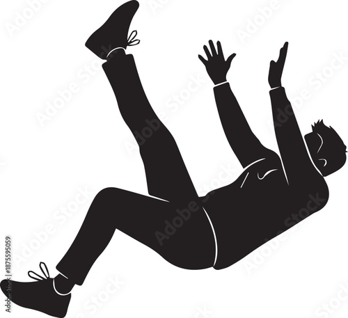 Person falling silhouette