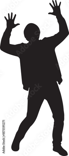 Person dancing energetically