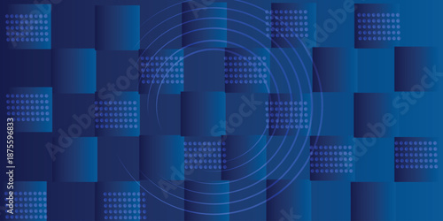 Abstract background , science, futuristic, energy technology concept. Digital image of light rays,dot  stripes lines with blue light, speed and motion blur over dark blue