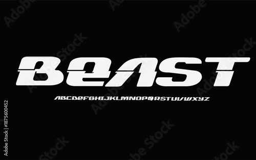 Modern futuristic font alphabet vector simple and minimalist