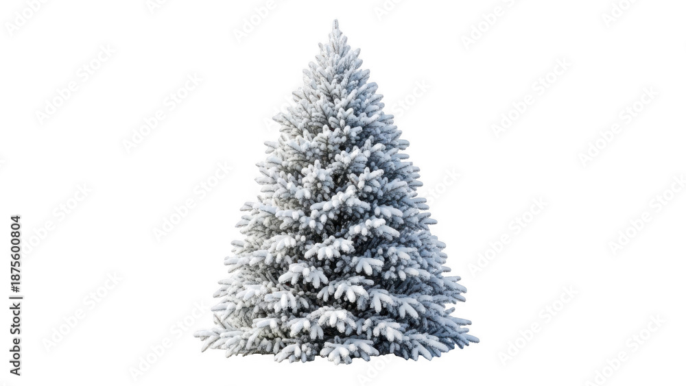 Fototapeta premium Snowy coniferous tree