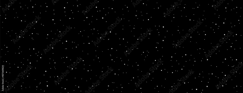 Obraz premium Simple background of starry dark sky scattered white dots vector illustration