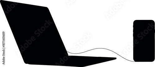 Modern tech setup featuring a laptop and smartphone