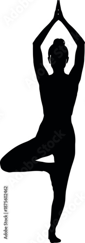 Silhouette of a person in a yoga pose