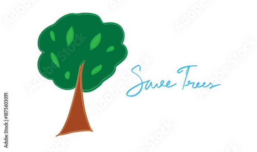 Save trees icon picture image green color brown reusing earth day branch forest environment planet growth ecology sustainable ecosystem recycling development earth day save tree biology international 