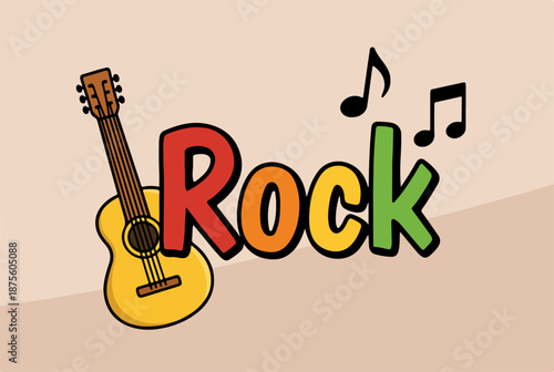 Rock Music Lettering