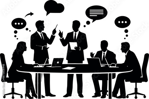 Professionals engaged in a collaborative business meeting