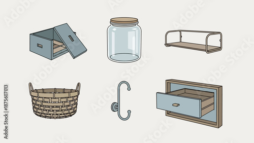 Collection of Various Home Storage Containers.