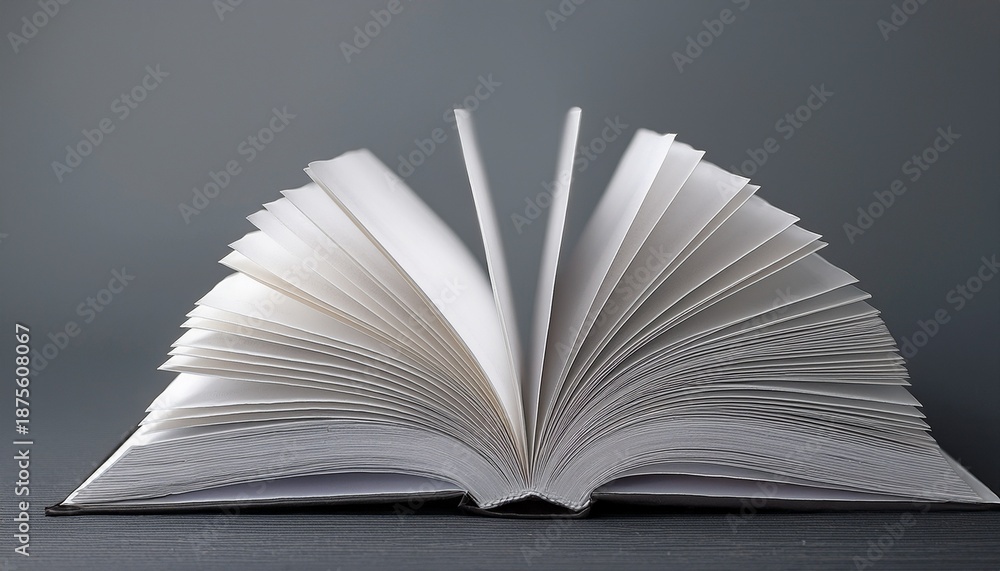 Fototapeta premium Book With Pages On A Background With Copy Space