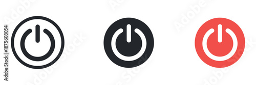 Power button icon on off energy vector illustration