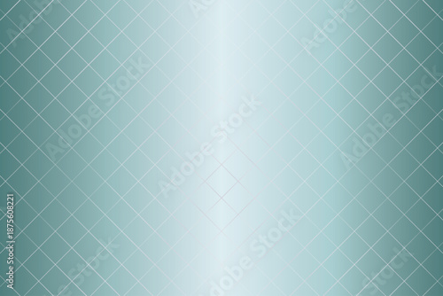 Mint Green Diagonal Grid Background with Gradient / 【ベクター】ミントグリーンの斜め格子背景・グラデーション・幾何学模様・ビジネス・医療・清潔感素材