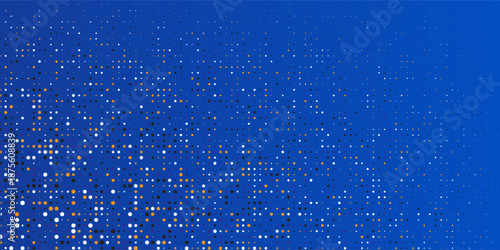 Design Blue Tech Finance Fintech Background Abstract Pixel Pattern. Abstract Business Tech Modern Abstract Art