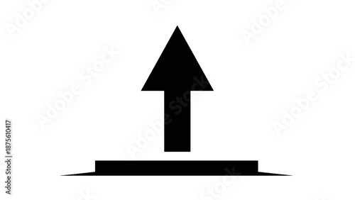 Black Arrow Pointing Upwards on Base.