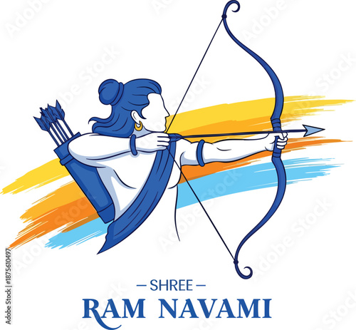 Shree Ram with Bow and Arrow Graphic for Dussehra