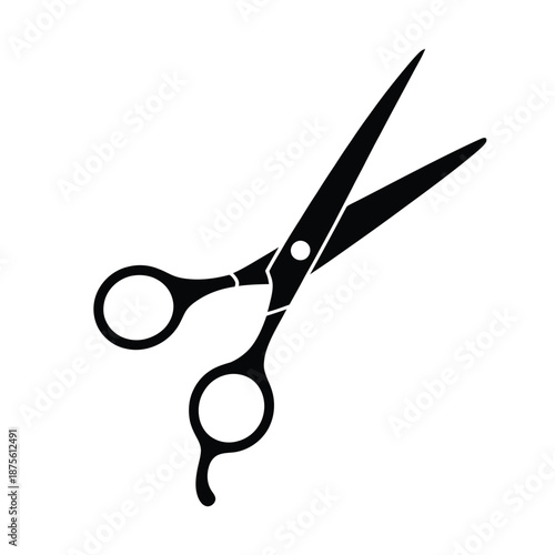 a pair of scissors with sharp blades and loop handles