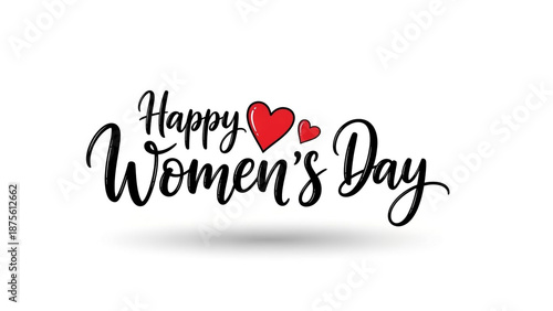 Happy women's day celebration with hearts