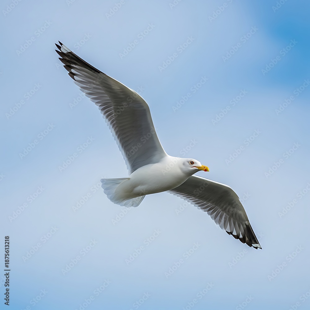 Obraz premium Seagull in flight.
