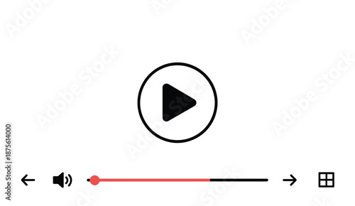 a play button icon with video controls