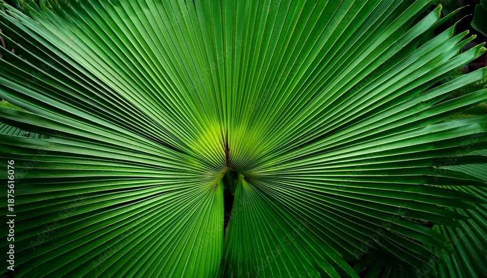 Fototapeta premium abstract green palm leaf texture nature background tropical leaf