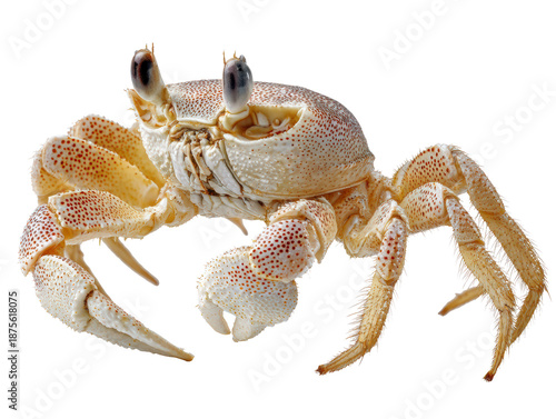 Fototapeta Crab Close-Up on White Background