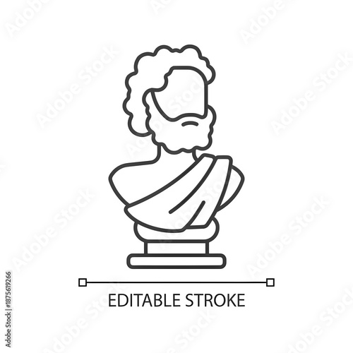 Fotografie Ancient statue linear icon