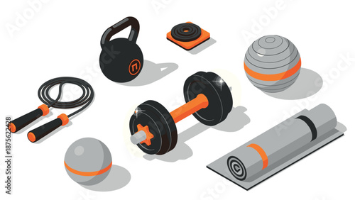 Modern fitness equipment: isometric gym gear for home workouts