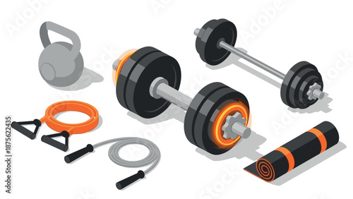 Isometric gym equipment: dumbbells, kettlebell, and more for fitness training