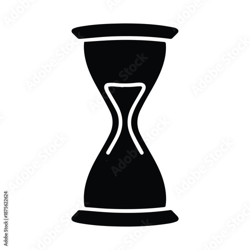 Classic hourglass isolated on white background, Vector, illustration