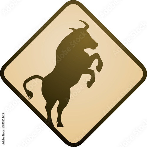 Design of power bull symbol