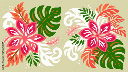 abstract floral background with flowers